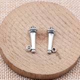 WYSIWYG 10pcs 21x8mm Antique Silver Color Microphone Charms For Jewelry Making