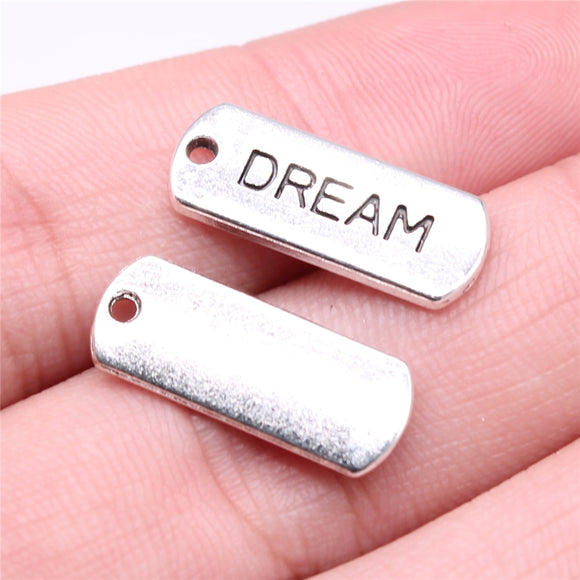 10pcs 21x8mm Charm Dream Tag 3 Colors Dream Tag Charms For Jewelry Making EF4675