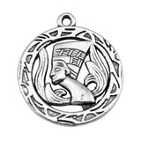 WYSIWYG 10pcs 22mm Charm Pharaoh One Sided Egypt Pharaoh Charms For Jewelry Making Antique Silver Color Egypt Pharaoh Charms