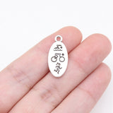WYSIWYG 10pcs 22x10mm Antique Silver Color Triathlon Swimming Bike Running Charms For Jewelry Making
