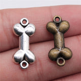 WYSIWYG 10pcs 22x10mm Charm Bone Connector Dog Bone Connector Charms For Jewelry Making Bone Connector Charms