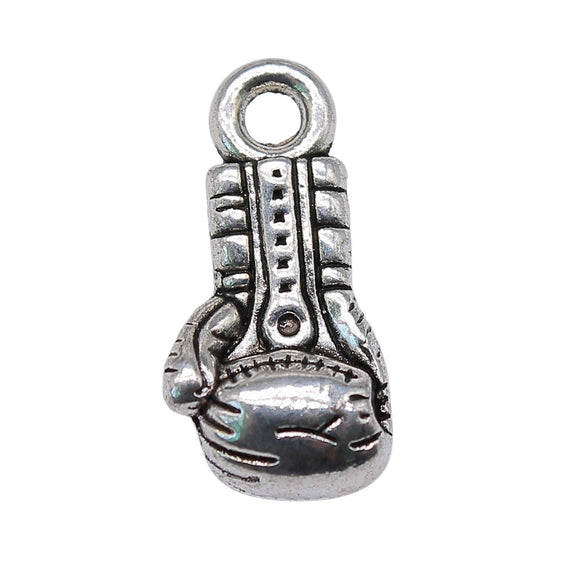 WYSIWYG 10pcs 22x10x6mm Boxing Gloves Charms Antique Silver Color Pendant Charms Jewelry Findings For Jewelry Making
