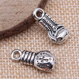 WYSIWYG 10pcs 22x10x6mm Boxing Gloves Charms Antique Silver Color Pendant Charms Jewelry Findings For Jewelry Making
