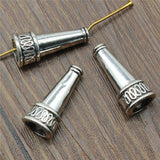 WYSIWYG 10pcs 22x10x9mm Crimps End Caps Bead Covers Antique Silver Color Speaker End Bead Caps Connectors