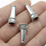 WYSIWYG 10pcs 22x10x9mm Crimps End Caps Bead Covers Antique Silver Color Speaker End Bead Caps Connectors