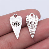WYSIWYG 10pcs 22x11mm Antique Silver Color Eye Charms Pendant For Jewelry Making DIY Jewelry Findings