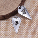 WYSIWYG 10pcs 22x11mm Antique Silver Color Eye Charms Pendant For Jewelry Making DIY Jewelry Findings