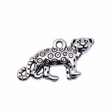 WYSIWYG 10pcs 22x12mm Antique Silver Color Leopard Charms Pendant For Jewelry Making DIY Jewelry Findings