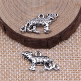 WYSIWYG 10pcs 22x12mm Antique Silver Color Leopard Charms Pendant For Jewelry Making DIY Jewelry Findings
