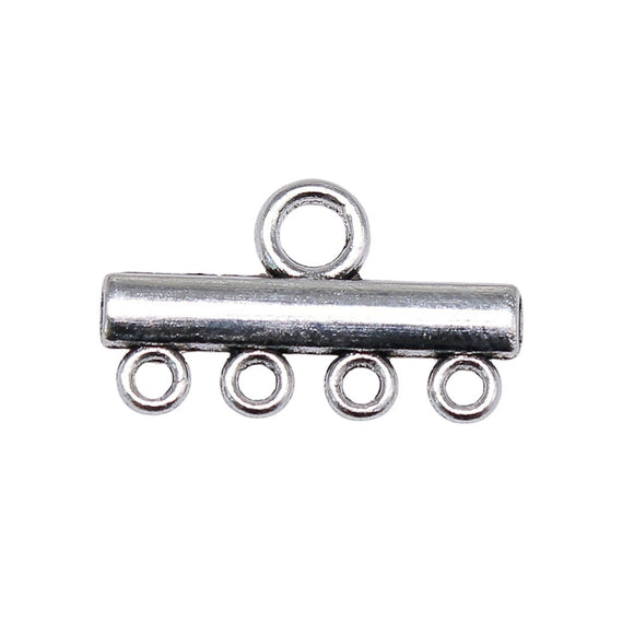 WYSIWYG 10pcs 22x13mm Porous Earring Connector For Jewelry Making Wholesale Antique Silver Color Earring Connector Charms EF3847