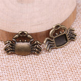 WYSIWYG 10pcs 22x14mm Crab Charms Pendants For Jewelry Making DIY Jewelry Findings Jewelry Accessories
