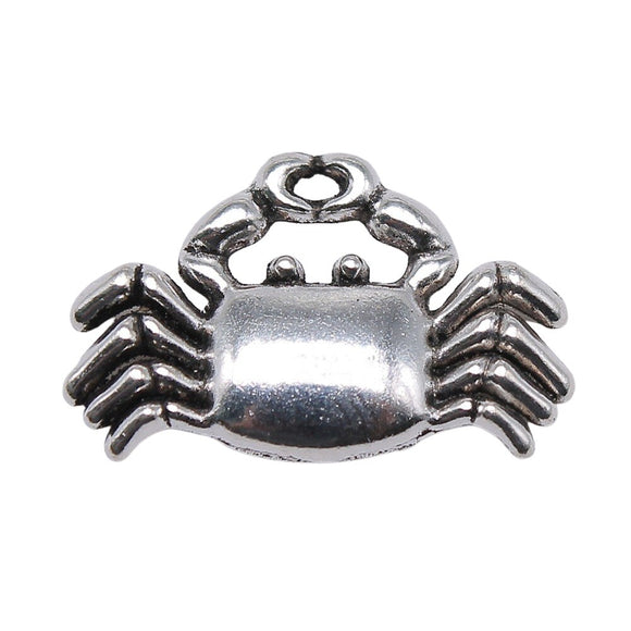 WYSIWYG 10pcs 22x14mm Crab Charms Pendants For Jewelry Making DIY Jewelry Findings Jewelry Accessories