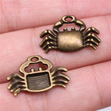 WYSIWYG 10pcs 22x14mm Crab Charms Pendants For Jewelry Making DIY Jewelry Findings Jewelry Accessories