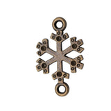 WYSIWYG 10pcs 22x14mm Snowflake Connector Charms For Jewelry Making Antique Bronze Color Charms Pendants Jewelry Accessories