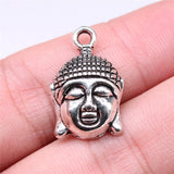 WYSIWYG 10pcs 22x15mm 3 Colors Antique Silver Color Antique Bronze Buddha Pendants Buddha Head Charm Buddha Charm