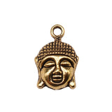 WYSIWYG 10pcs 22x15mm 3 Colors Antique Silver Color Antique Bronze Buddha Pendants Buddha Head Charm Buddha Charm