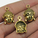 WYSIWYG 10pcs 22x15mm 3 Colors Antique Silver Color Antique Bronze Buddha Pendants Buddha Head Charm Buddha Charm