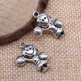 WYSIWYG 10pcs 22x15mm Girl Cheerleaders Charms Antique Silver Color Pendant Charms For Jewelry Making Jewelry Findings