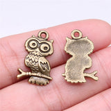 WYSIWYG 10pcs 22x15mm Owl Charms For Jewelry Making Jewelry Accessories Antique Silver Plated Antique Bronze Plated