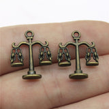 10pcs 22x17mm Balance Scales Libra Scales Of Justice Charm Pendants For Jewelry Making Law Scales Pendants ef0093