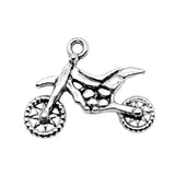 WYSIWYG 10pcs 22x17mm Motorcycle Charms Antique Silver Color Pendant Charms For Jewelry Making Jewelry Accessories
