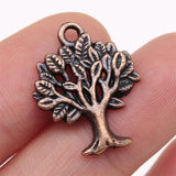 WYSIWYG 10pcs 22x17mm Tree Charm Pendants For Jewelry Making 3 Colors Tree Pendants