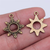 WYSIWYG 10pcs 22x18mm 3 Colors Sun Charms Sun Pendant Charms For Jewelry Making