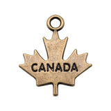 WYSIWYG 10pcs 22x18mm Antique Silver Color Canada Maple Leaf Charms Pendant For Jewelry Making DIY Jewelry Findings