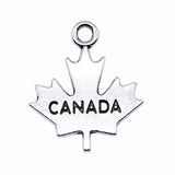 WYSIWYG 10pcs 22x18mm Antique Silver Color Canada Maple Leaf Charms Pendant For Jewelry Making DIY Jewelry Findings