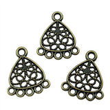 WYSIWYG 10pcs 22x18mm Charm Porous Earring Connector Earring Connector DIY Jewelry Making Triangular Earring Connector