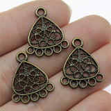 WYSIWYG 10pcs 22x18mm Charm Porous Earring Connector Earring Connector DIY Jewelry Making Triangular Earring Connector