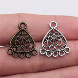 WYSIWYG 10pcs 22x18mm Charm Porous Earring Connector Earring Connector DIY Jewelry Making Triangular Earring Connector