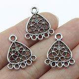 WYSIWYG 10pcs 22x18mm Charm Porous Earring Connector Earring Connector DIY Jewelry Making Triangular Earring Connector