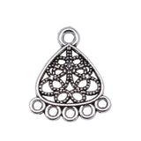 WYSIWYG 10pcs 22x18mm Charm Porous Earring Connector Earring Connector DIY Jewelry Making Triangular Earring Connector