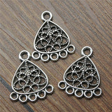 WYSIWYG 10pcs 22x18mm Charm Porous Earring Connector Earring Connector DIY Jewelry Making Triangular Earring Connector