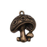 WYSIWYG 10pcs 22x18mm Mushroom Charm Pendants For Jewelry Making Antique Silver Color Mushroom Pendants Charm Mushroom