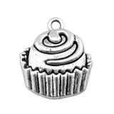 WYSIWYG 10pcs 22x19mm Cupcakes Charms DIY Jewelry Findings Antique Silver Color Antique Bronze Color For Jewelry Making