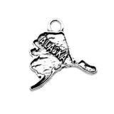 WYSIWYG 10pcs 22x20mm Alaska Charms For Jewelry Making DIY Jewelry Findings Antique Silver Color Antique Bronze Color