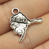WYSIWYG 10pcs 22x20mm Alaska Charms For Jewelry Making DIY Jewelry Findings Antique Silver Color Antique Bronze Color