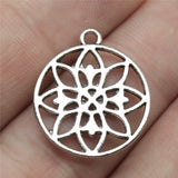 WYSIWYG 10pcs 22x20mm Motif Charms Antique Silver Color Pendant Charms Jewelry Findings For Jewelry Making