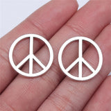 WYSIWYG 10pcs 22x22mm Peace Charm Pendants For Jewelry Making Antique Silver Color Peace Symbol Pendants Charm Peace Sign