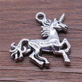 WYSIWYG 10pcs 22x23mm Lucky Horse Charms Antique Silver Color For Jewelry Making Zinc Alloy Charms Pendant DIY Jewelry Findings