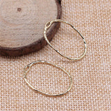 WYSIWYG 10pcs 22x30mm Oval Charms Pendant For Jewelry Making High Quality KC Gold Color Alloy Charms For Earring Making