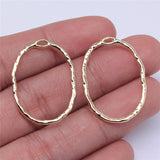WYSIWYG 10pcs 22x30mm Oval Charms Pendant For Jewelry Making High Quality KC Gold Color Alloy Charms For Earring Making