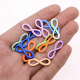 WYSIWYG 10pcs 22x8mm Mixed Color Infinity Symbol Connector Charms Mix Color For Jewelry Making Charms Pendant Jewelry Findings