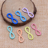 WYSIWYG 10pcs 22x8mm Mixed Color Infinity Symbol Connector Charms Mix Color For Jewelry Making Charms Pendant Jewelry Findings