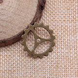 WYSIWYG 10pcs 23mm Gear Charms For Jewelry Making Antique Bronze Color Charms Pendants Jewelry Accessories
