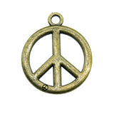 WYSIWYG 10pcs 23mm Peace Symbol Charms Antique Bronze Color Charms For Jewelry Making Jewelry Findings