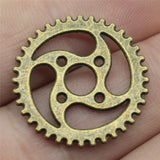 10pcs 23mm Pendant Gear Steampunk Steampunk Gear Charm Pendants For Jewelry Making Antique Silver Color Gear Pendants  EF4242