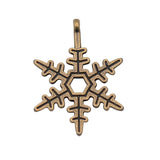 WYSIWYG 10pcs 23mm Snowflake Charms Antique Bronze Color Charms For Jewelry Making Jewelry Findings